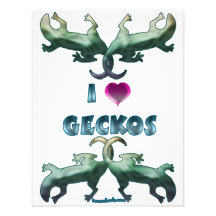 I Love Geckos Personalised Invitations