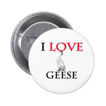 I Love Geese Pin