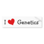 I Love Genetics Bumper Stickers