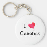 I Love Genetics Keychains