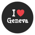 I love Geneva heart T-Shirt stickers