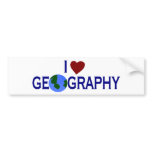 I Love Geography bumper stickers