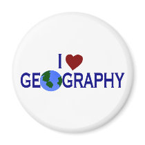 I Love Geography Fridge Magnet