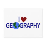 I Love Geography postcards