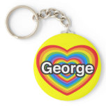 I love George. I love you George. Heart keychains