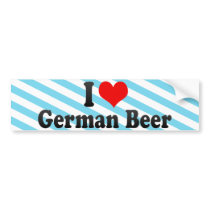 I Love German Beer Bumper Sticker