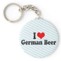 I Love German Beer Keychain