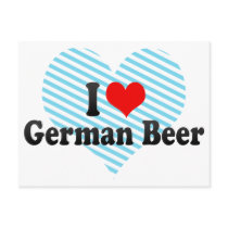 I Love German Beer Postcards