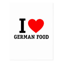 I Love German Food Postcards