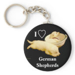 I Love German Shepherds keychains