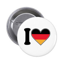 I Love Germany Pinback Buttons