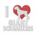 I Love Giant Schnauzers Embroidered T-Shirt embroidered shirts
