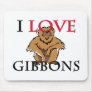 I Love Gibbons Mouse Mats