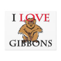 I Love Gibbons postcards