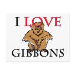 I Love Gibbons postcards