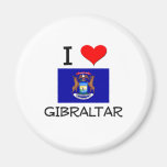 I Love Gibraltar Michigan Fridge Magnet