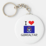 I Love Gibraltar Michigan Key Chain