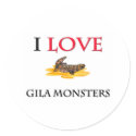 I Love Gila Monsters stickers