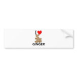 I Love Ginger bumper stickers