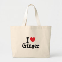 I love Ginger heart T-Shirt Bag