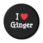 I love Ginger heart T-Shirt magnets