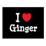 I love Ginger heart T-Shirt Postcards