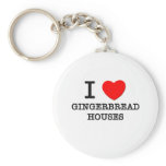I Love Gingerbread Houses keychains