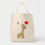 I Love Giraffes (3) Canvas Bag