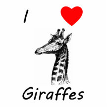I Love Giraffes Acrylic Cut Out