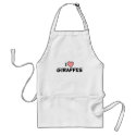 I Love Giraffes aprons