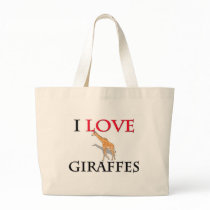 I Love Giraffes Canvas Bags