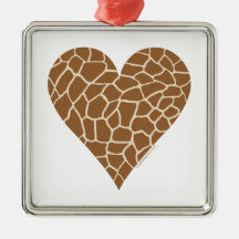 I Love Giraffes Ornament