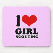 I Love girl scouting Mouse Mats