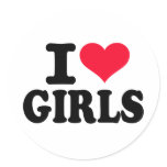 I love girls stickers