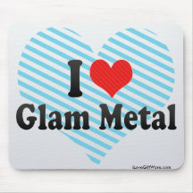 I Love Glam Metal Mouse Pad
