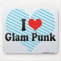 I Love Glam Punk Mouse Pad