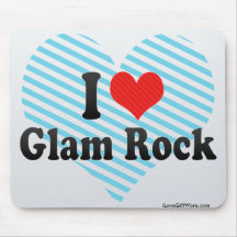 I Love Glam Rock Mouse Pads