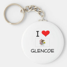 I Love GLENCOE Illinois Keychains