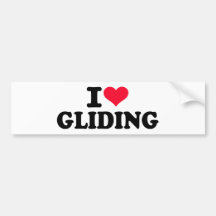 I love Gliding Bumper Sticker