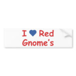 I Love Gnome's bumper stickers
