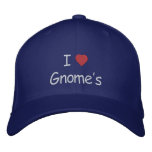 I Love Gnome's embroidered hats
