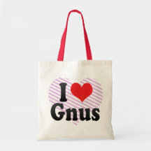 I Love Gnus Tote Bag