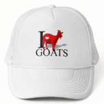 I Love Goats Caps hats