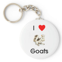 I love goats Keychain
