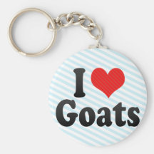 I Love Goats Keychains