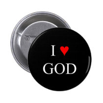 I Love God buttons
