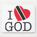 I Love GOD mousepads