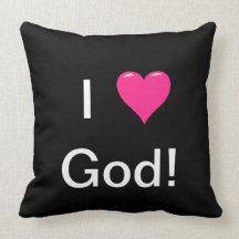 I love God! Throw Pillow