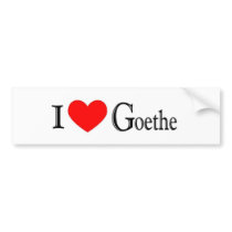 I Love Goethe Bumper Sticker