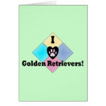 I Love Golden Retrievers Card